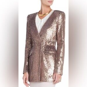 BCBGMaxAzria Metallic Sequin Blazer